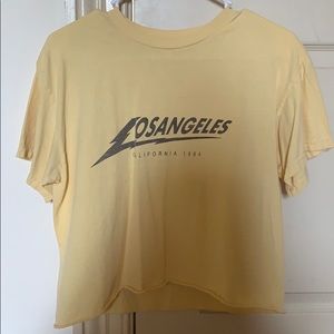 Brandy Melville Yellow Los Angeles T-Shirt